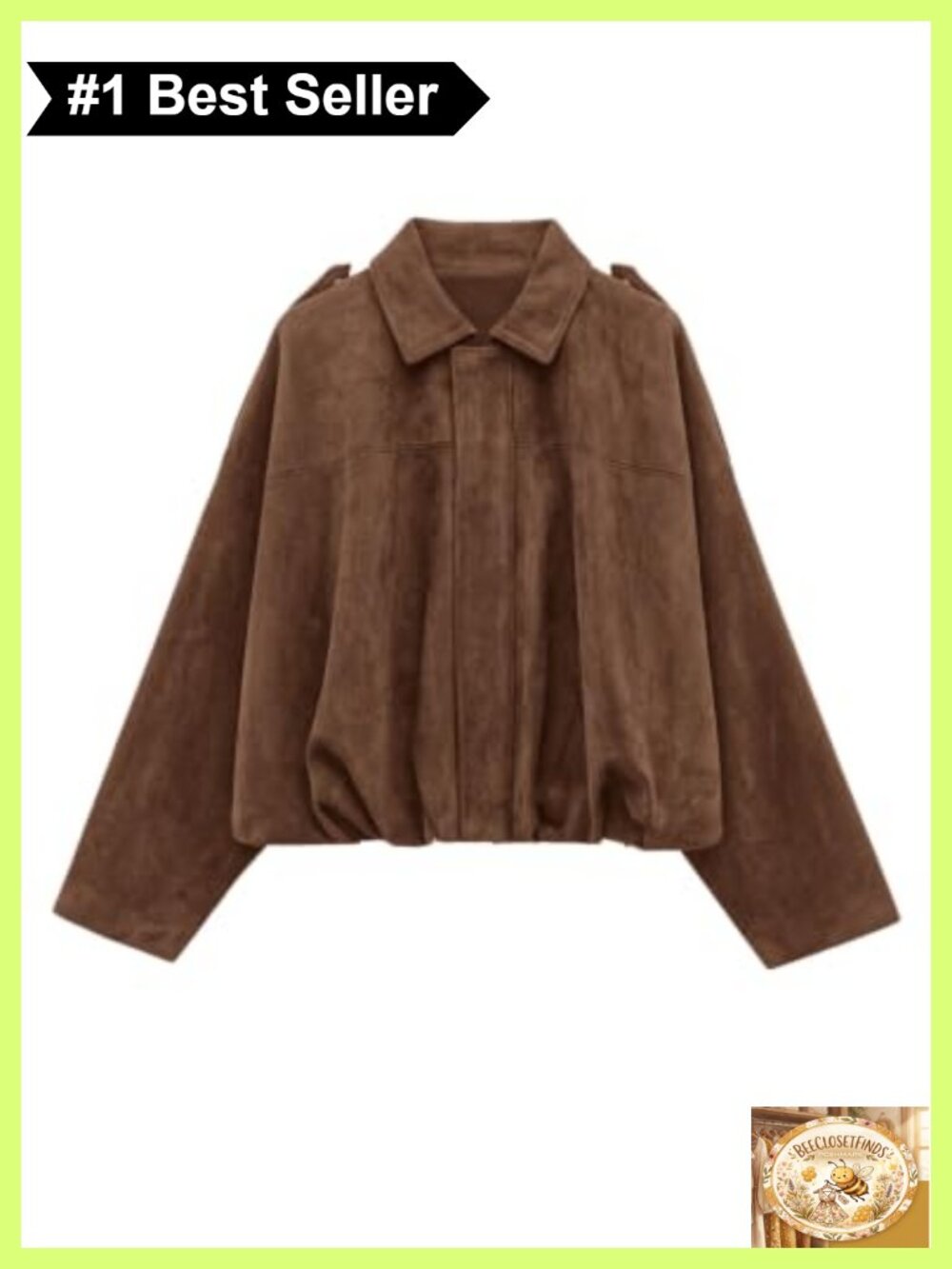 Faux Suede Cropped Bomber Jacket Women Oversized Western Zip